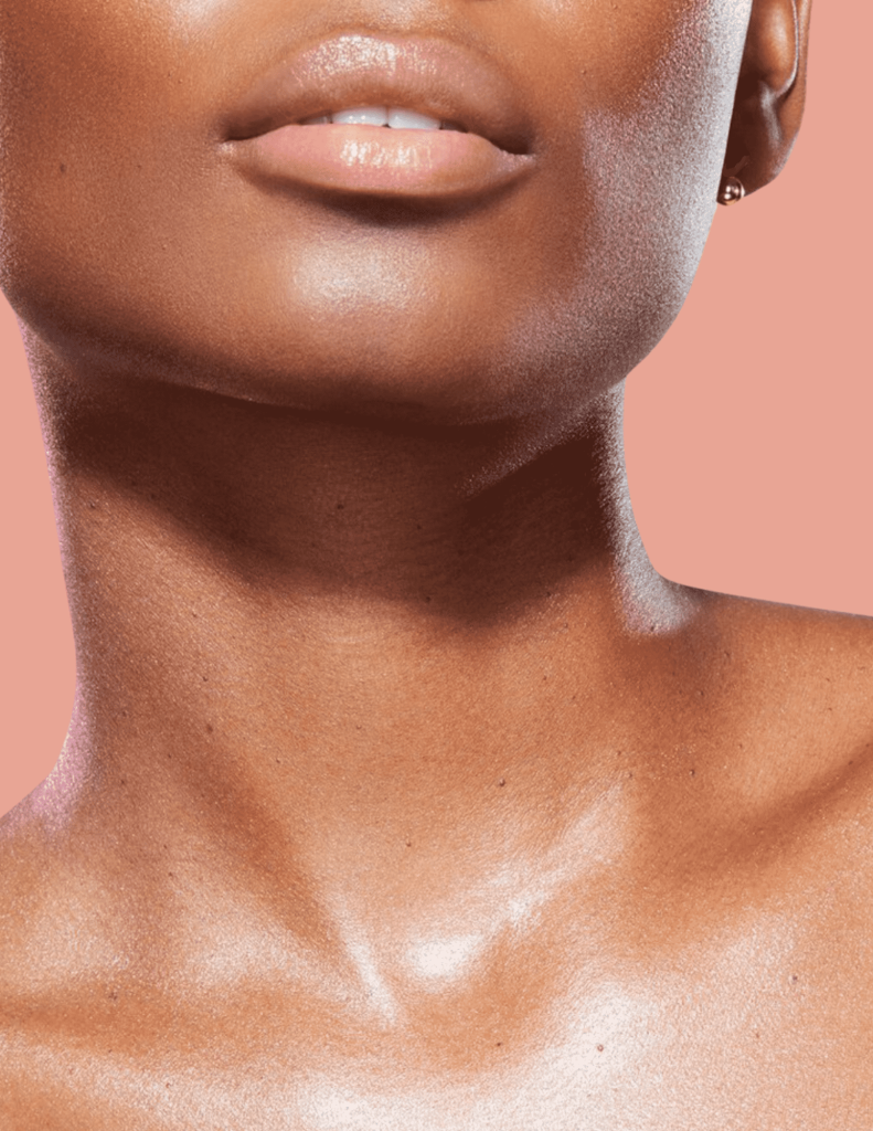 Dark Skin Model with Nude Lip Crop Under the Nose